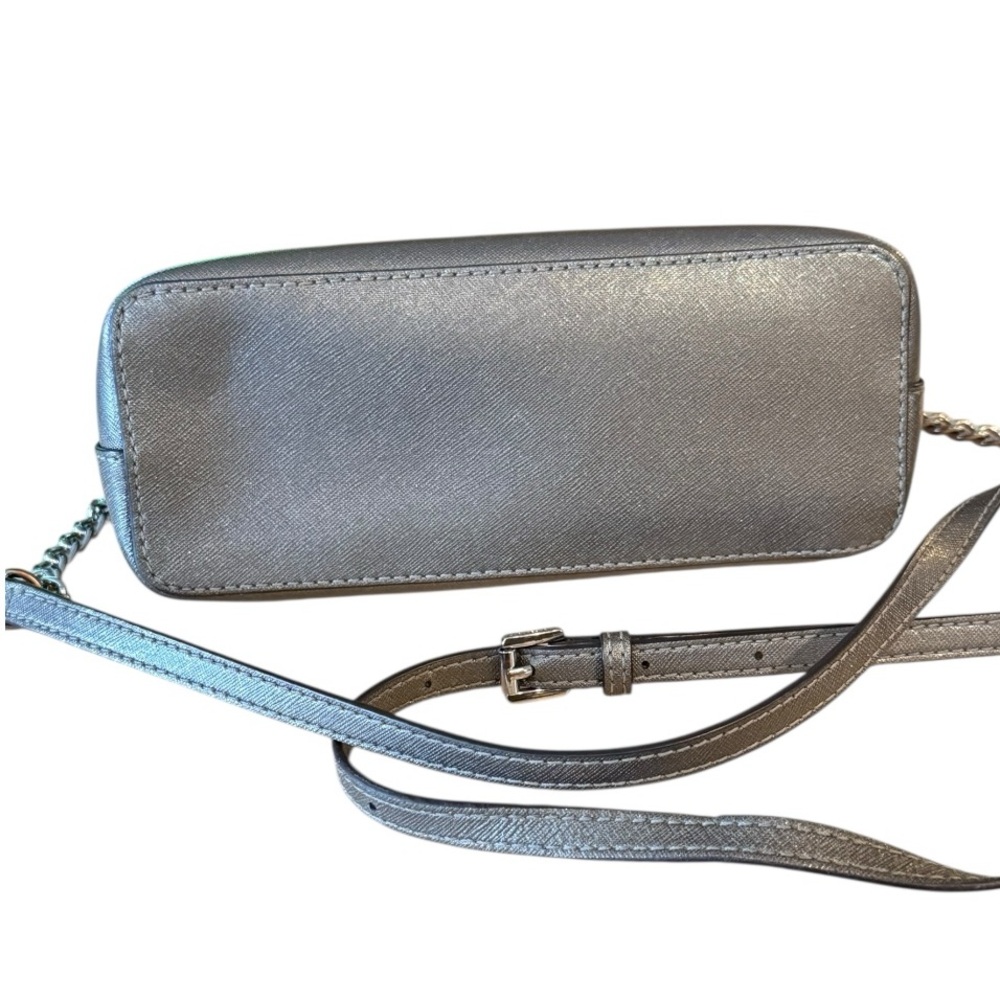 REHAB Michael Kors Cindy Metallic Leather Dome Crossbody Bag - Picture 4 of 9